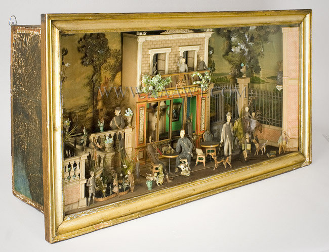 Antique Diorama, Die Cut, Anonymous, Probably French, 1890, angle view